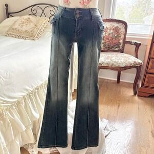 y2k low rise flare jeans  y2k telepatia flare jeans size 00